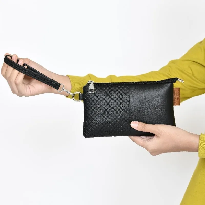 Dompet wanita multifungsi 7LASH warna hitam